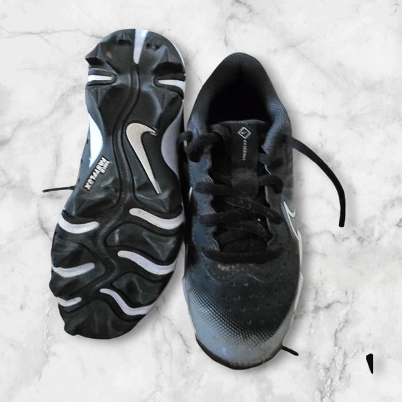 Nike Diamond Fastflex Kids Youth Black Baseball Cleats Size 11C - Picture 3 of 7